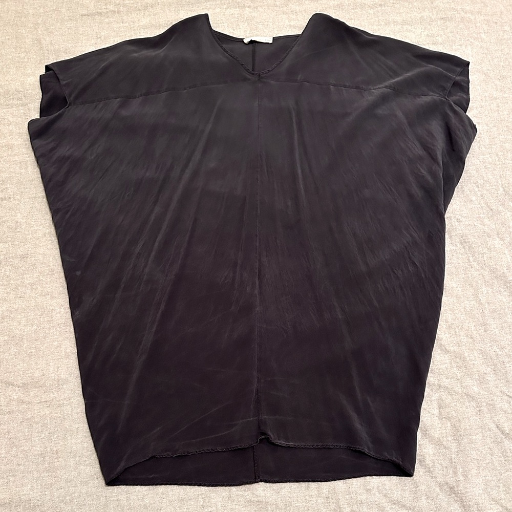 O/S The Original Hatch Silk Maternity Mini Dress - Navy Blue